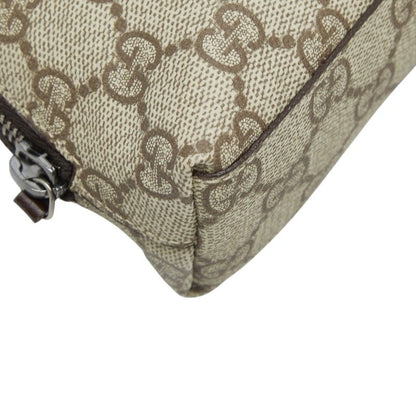 Gucci GG Supreme Gglogo Pouch Beige