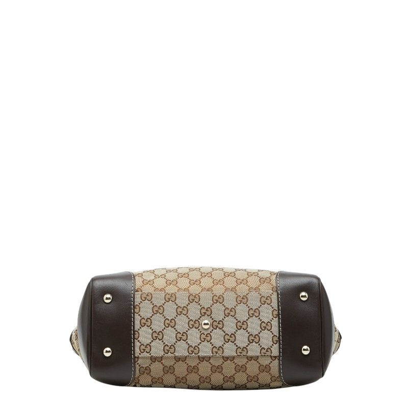 Gucci GG Canvas Sherry Line Mayfair Tote Beige Brown
