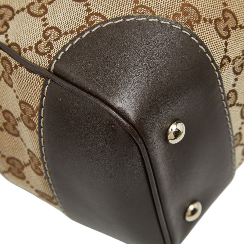 Gucci GG Canvas Sherry Line Mayfair Tote Beige Brown