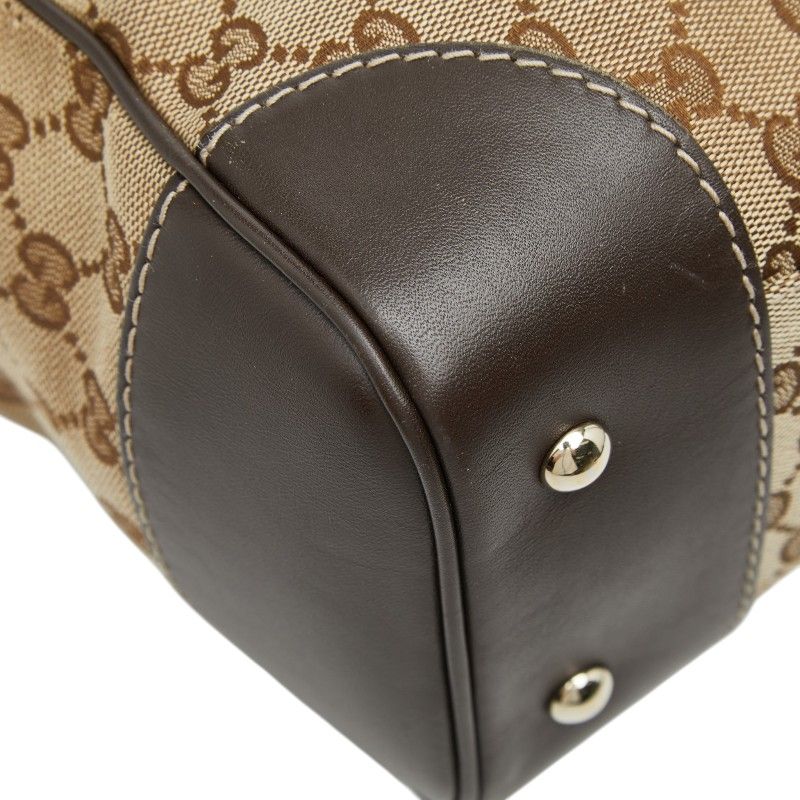 Gucci GG Canvas Sherry Line Mayfair Tote Beige Brown