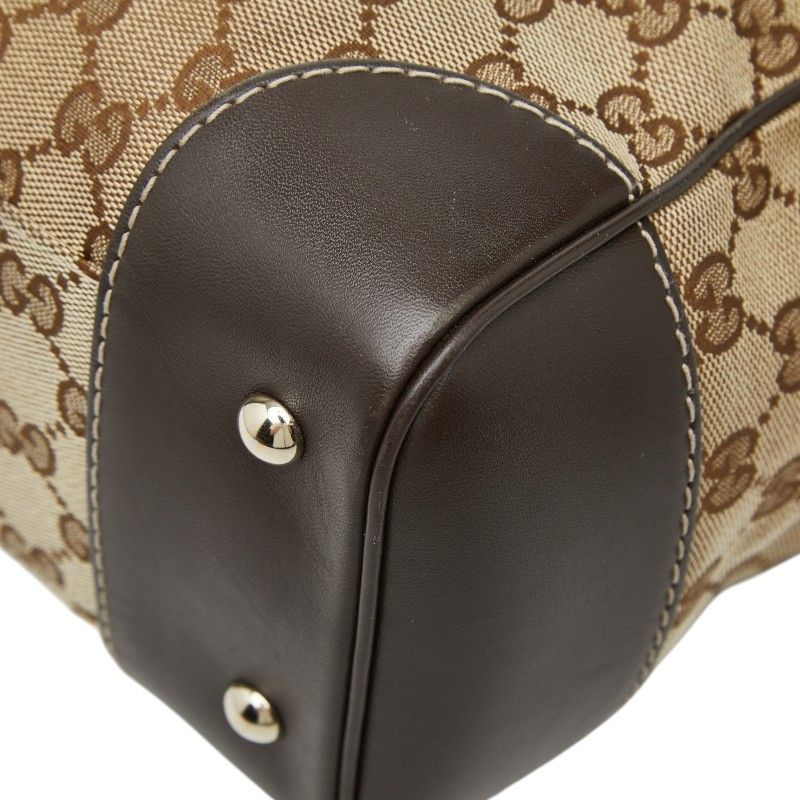 Gucci GG Canvas Sherry Line Mayfair Tote Beige Brown
