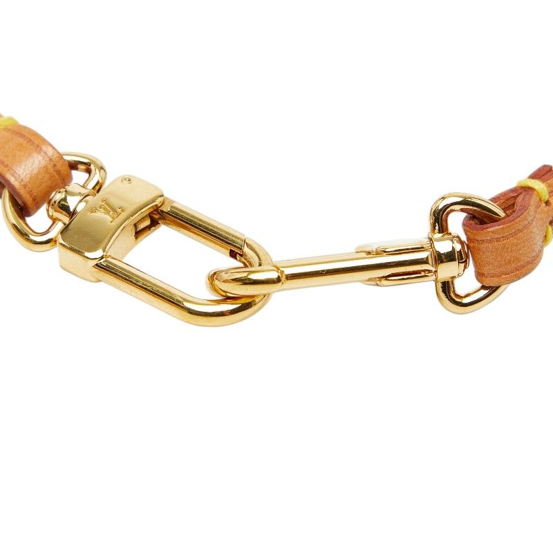 Louis Vuitton Shoulder Strap Beige Leather