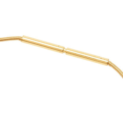 Hermes Cage Ash Cube Necklace Gold Beige Plated
