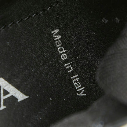 Prada Pegasus High Cut Sneakers Platform Black White Silver Rubber Nylon