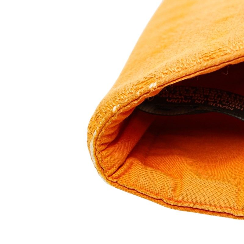 Hermes Amedaba Diago GM Tote Orange Wool Cotton