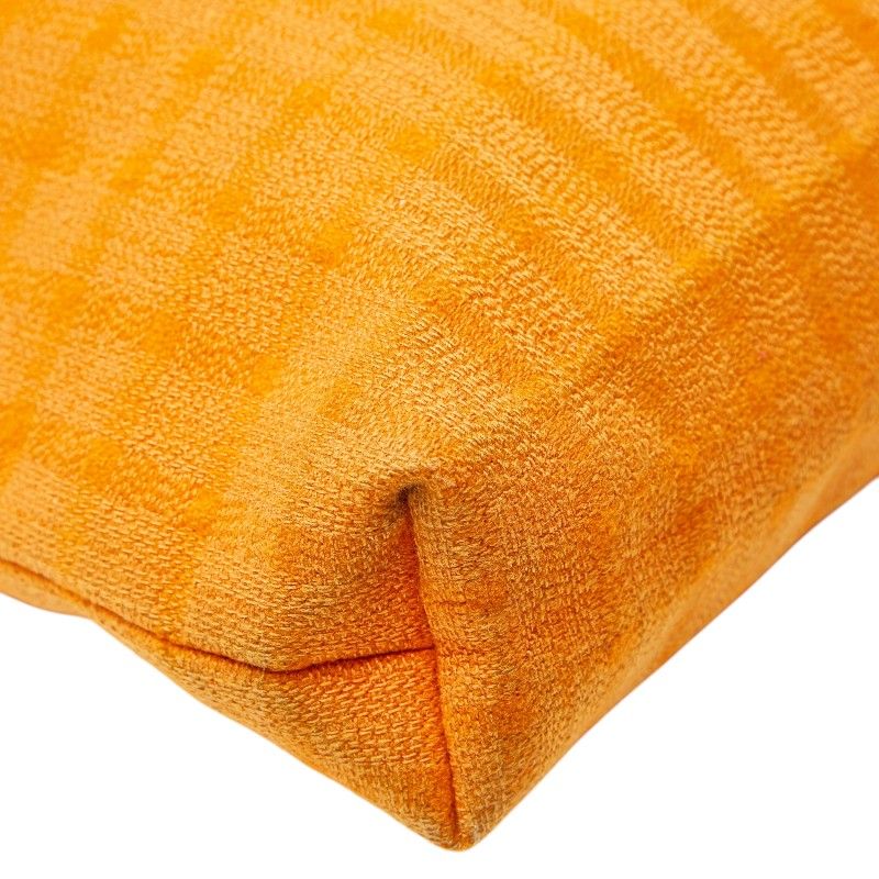 Hermes Amedaba Diago GM Tote Orange Wool Cotton