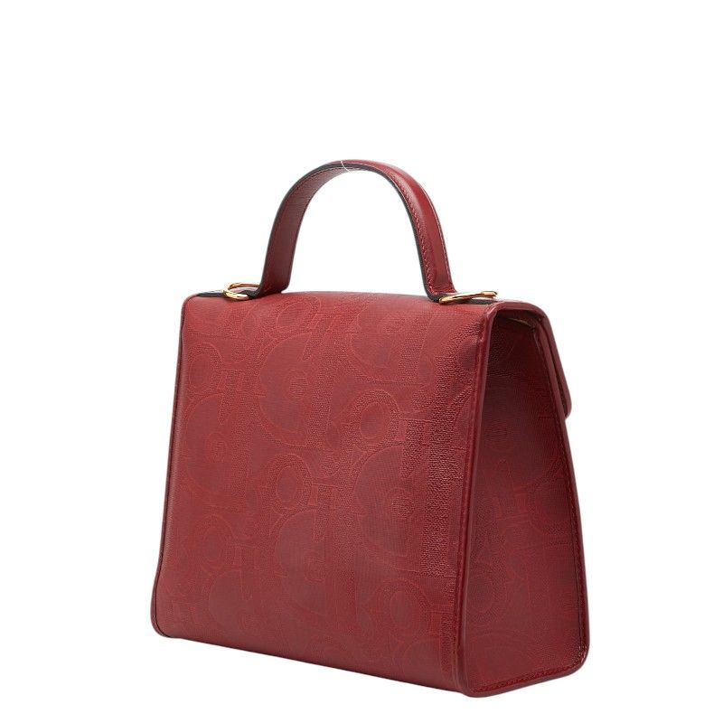 Dior Trotter 2-Way Shoulder Bag Red Leather