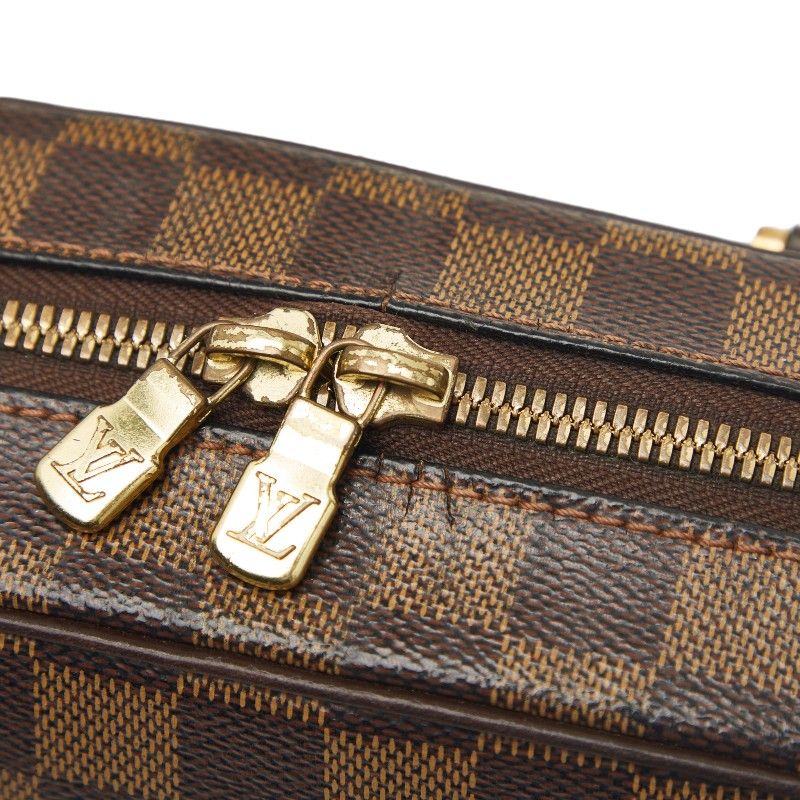 Louis Vuitton Damier Salia Mini Handbag Brown Leather