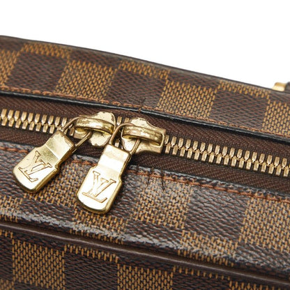 Louis Vuitton Damier Salia Mini Handbag Brown Leather