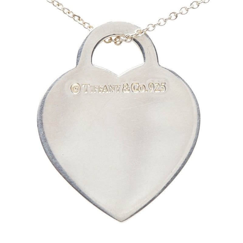 Tiffany & Co Notes Heart Tag Pendant Necklace Silver