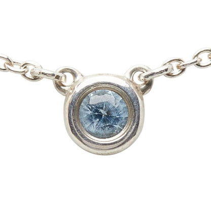 Tiffany & Co by the Yard Aquamarine Pendant Necklace Silver