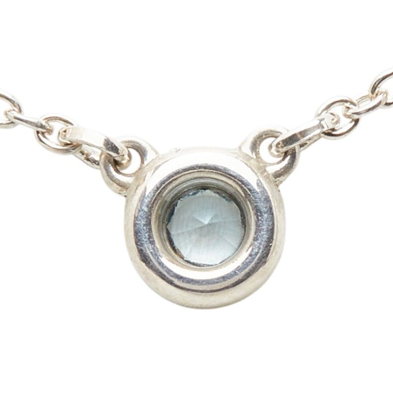 Tiffany & Co by the Yard Aquamarine Pendant Necklace Silver