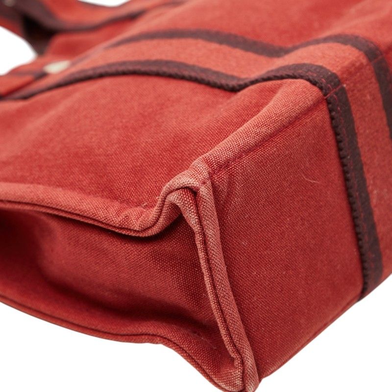 Hermes Fourre Tout PM Mini Tote Red Canvas