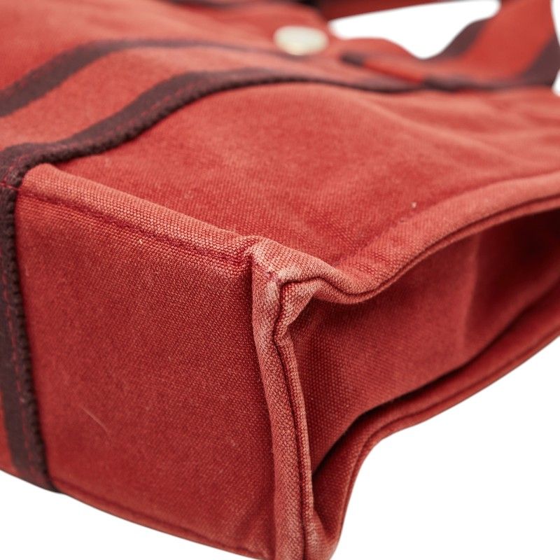 Hermes Fourre Tout PM Mini Tote Red Canvas