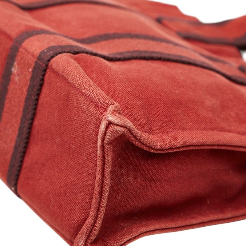 Hermes Fourre Tout PM Mini Tote Red Canvas