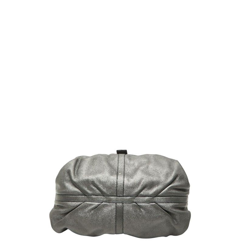 Bvlgari Chandra Handbag Gray Leather