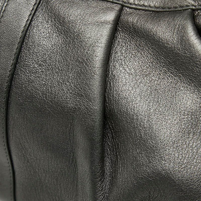 Bvlgari Chandra Handbag Gray Leather