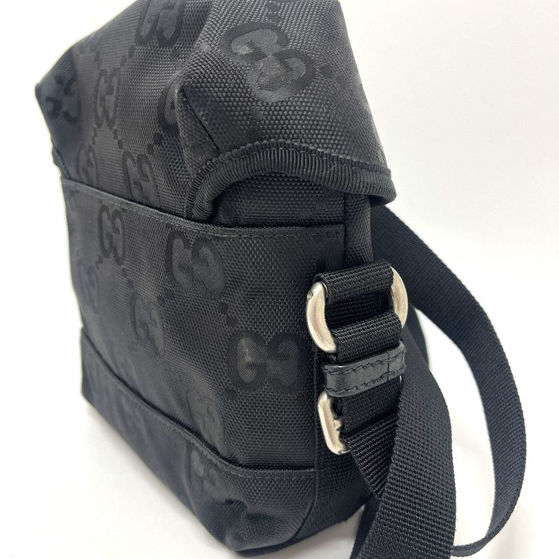 Gucci Shoulder Bag Off the Grid Nylon Leather Black