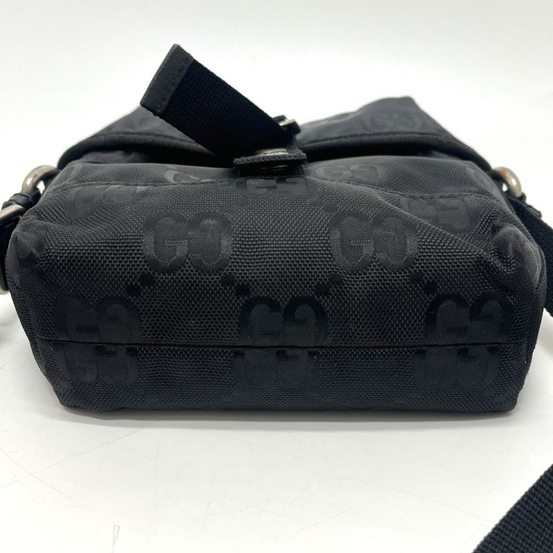Gucci Shoulder Bag Off the Grid Nylon Leather Black