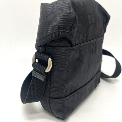 Gucci Shoulder Bag Off the Grid Nylon Leather Black