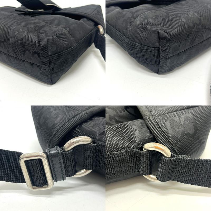 Gucci Shoulder Bag Off the Grid Nylon Leather Black
