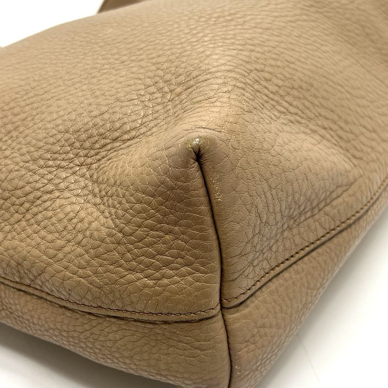 Prada Tote Logo Nylon Leather Beige