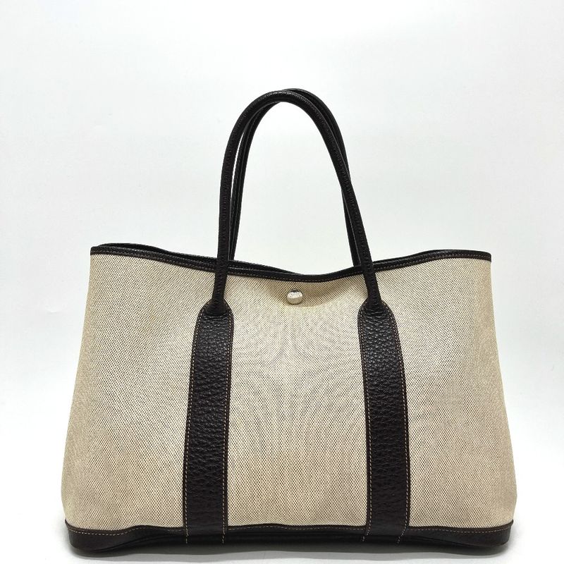 Hermes Tote Garden Party PM Toile Ash Beige