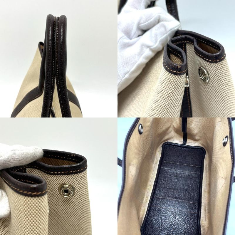 Hermes Tote Garden Party PM Toile Ash Beige