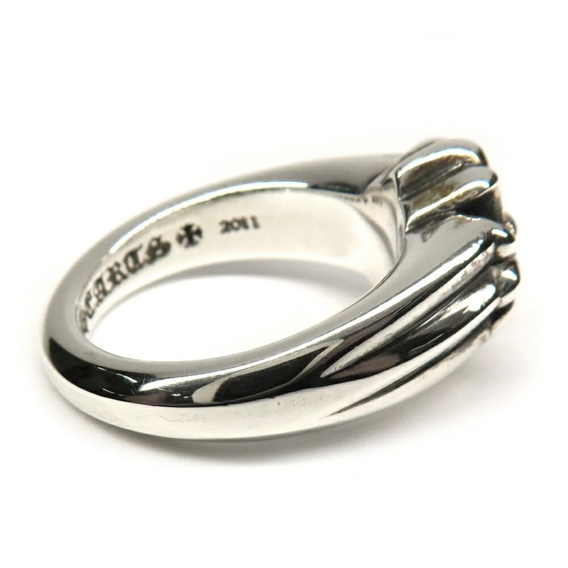 Chrome Hearts Ring Small Cutout CH Plus 925 Sterling Silver with Invoice