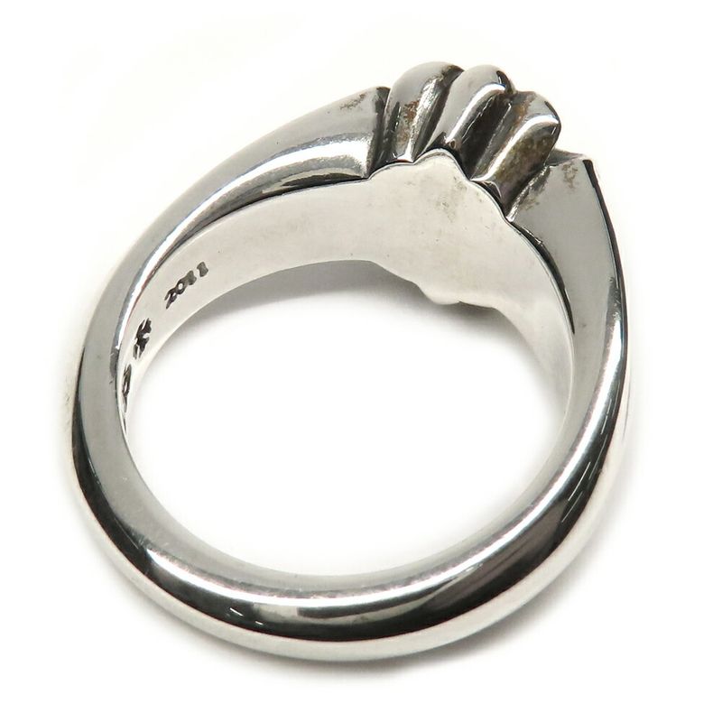 Chrome Hearts Ring Small Cutout CH Plus 925 Sterling Silver with Invoice