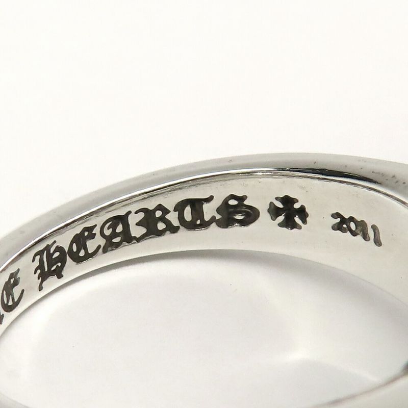 Chrome Hearts Ring Small Cutout CH Plus 925 Sterling Silver with Invoice