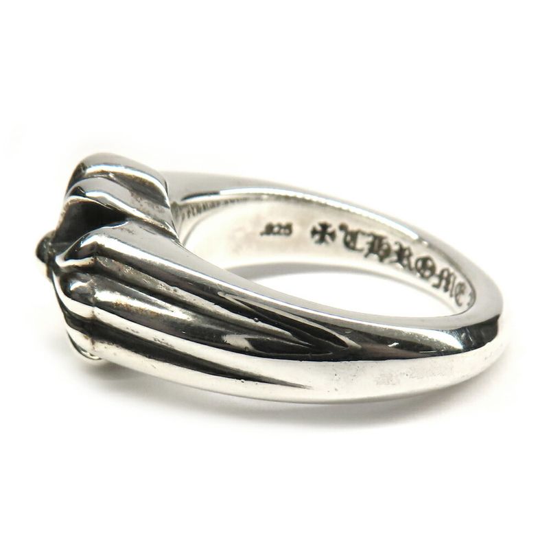 Chrome Hearts Ring Small Cutout CH Plus 925 Sterling Silver with Invoice