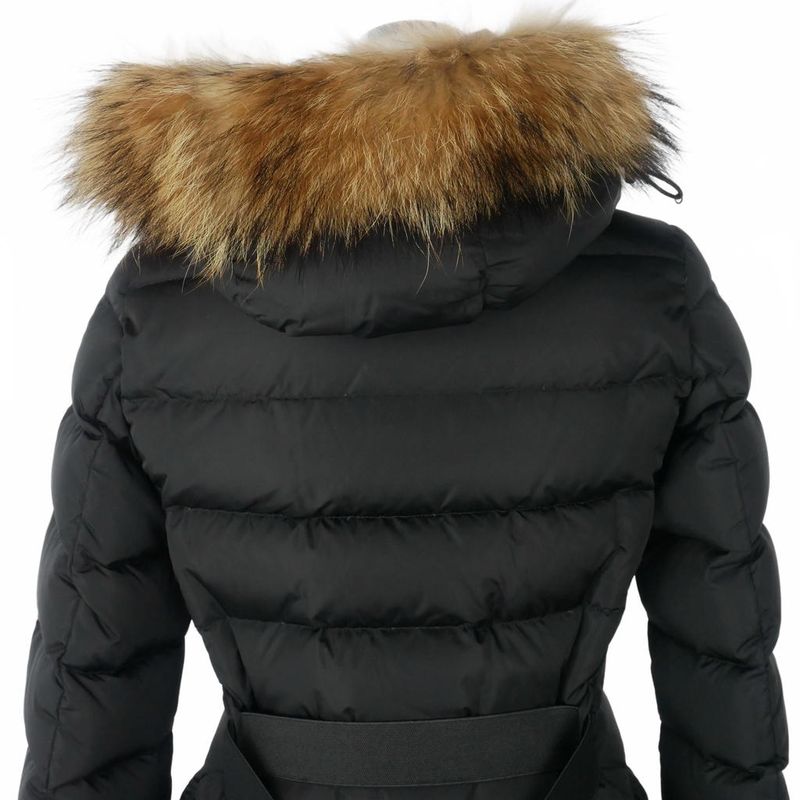 Moncler Down Coat Long Genevrier Nylon 00 Black