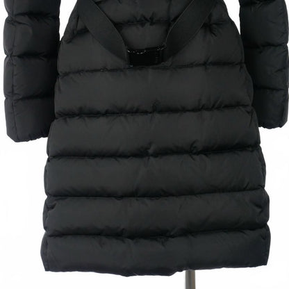 Moncler Down Coat Long Genevrier Nylon 00 Black
