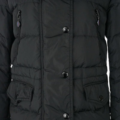 Moncler Down Coat Flagon Fragon Long Fur 00 Black