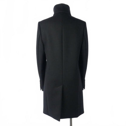 Saint Laurent Paris Wool Long Coat Fabric 34 Black
