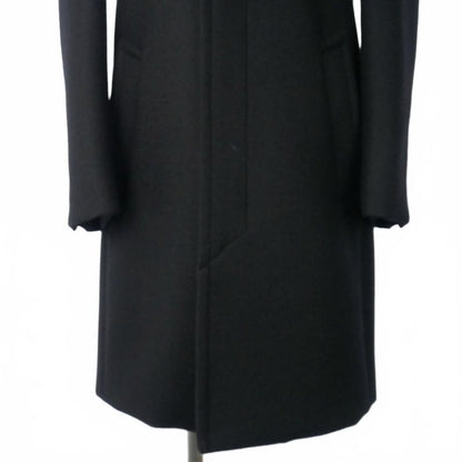 Saint Laurent Paris Wool Long Coat Fabric 34 Black