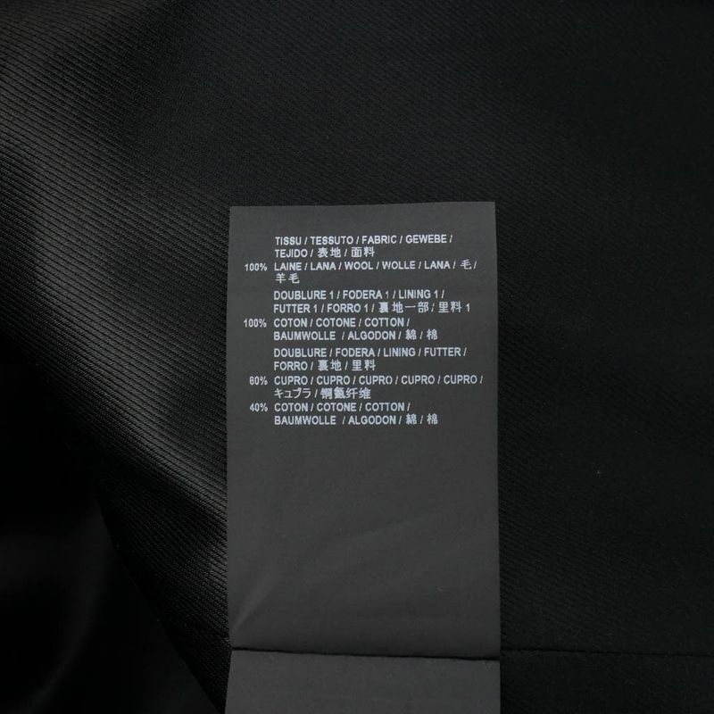 Saint Laurent Paris Wool Long Coat Fabric 34 Black