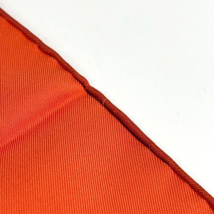 Hermes Carre 90 Alliances du Monde Rings of the World Scarf Silk Orange Brown