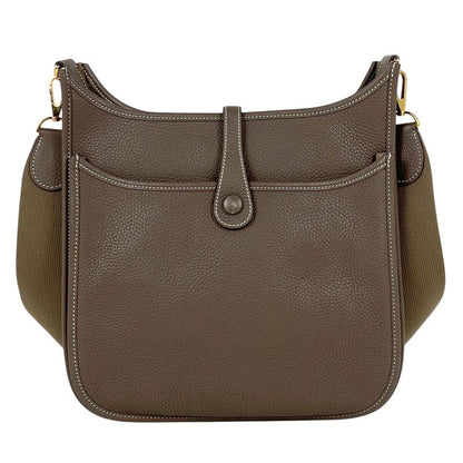 Hermes Evelyne 3 Hlogo PM Shoulder Bag Taurillon Clemence Etoupe