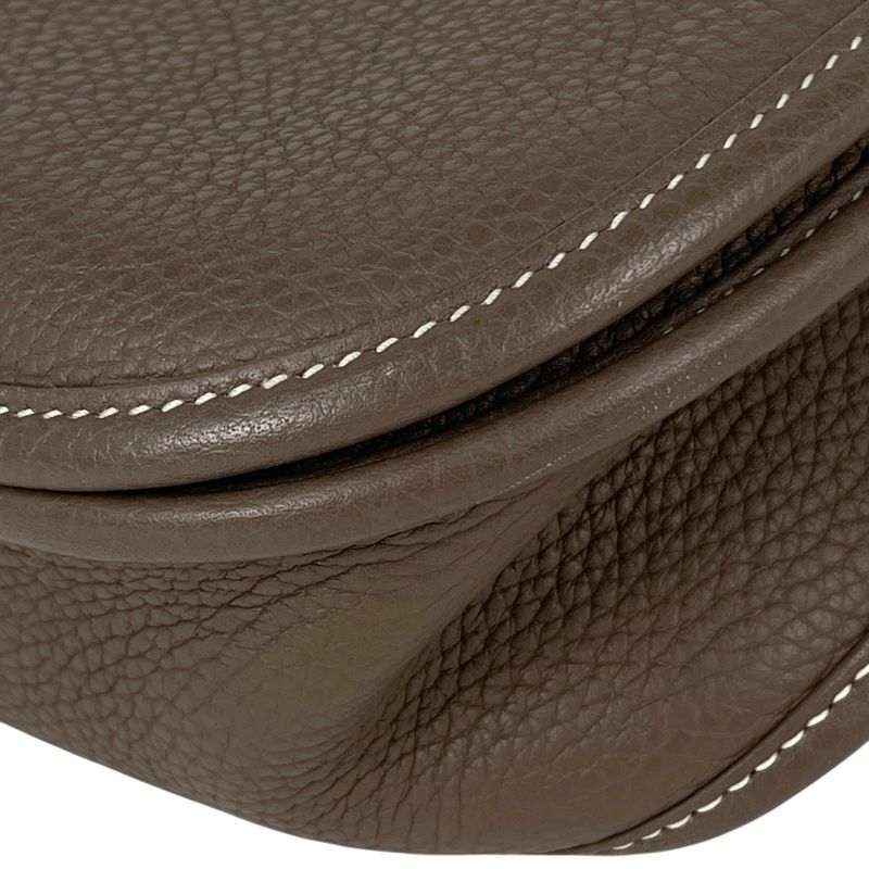 Hermes Evelyne 3 Hlogo PM Shoulder Bag Taurillon Clemence Etoupe