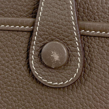 Hermes Evelyne 3 Hlogo PM Shoulder Bag Taurillon Clemence Etoupe