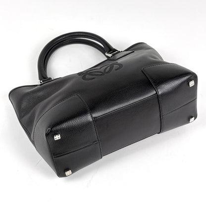 Loewe Amazona Justa Tote Anagram Handbag Leather Black