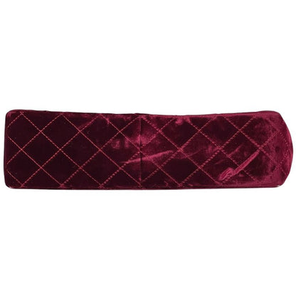 Chanel CC Logo Platinum Shoulder Bag Quilted Velvet