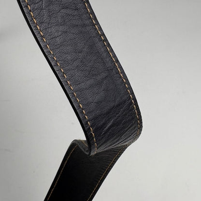Gucci Gglogo Shoulder Bag Ribbon Vintage Black