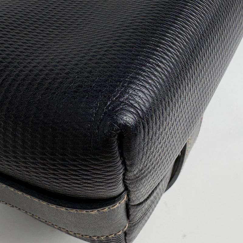 Gucci Gglogo Shoulder Bag Ribbon Vintage Black