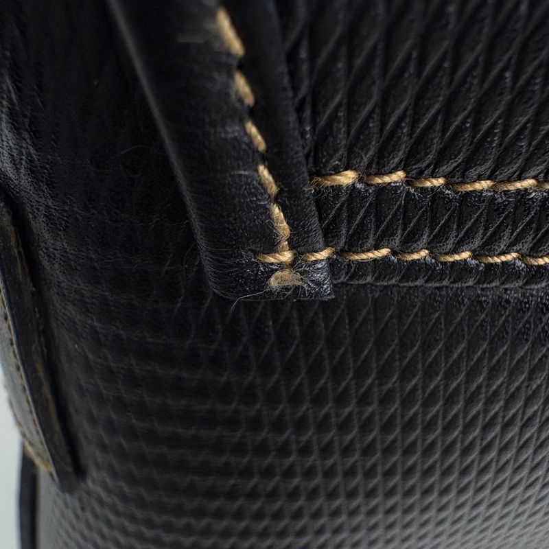 Gucci Gglogo Shoulder Bag Ribbon Vintage Black