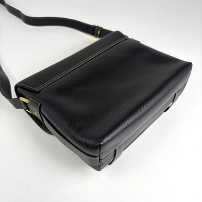 Gucci Gglogo Shoulder Bag Ribbon Vintage Black