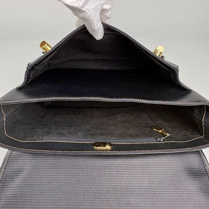 Gucci Gglogo Shoulder Bag Ribbon Vintage Black