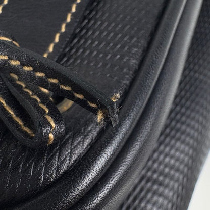 Gucci Gglogo Shoulder Bag Ribbon Vintage Black